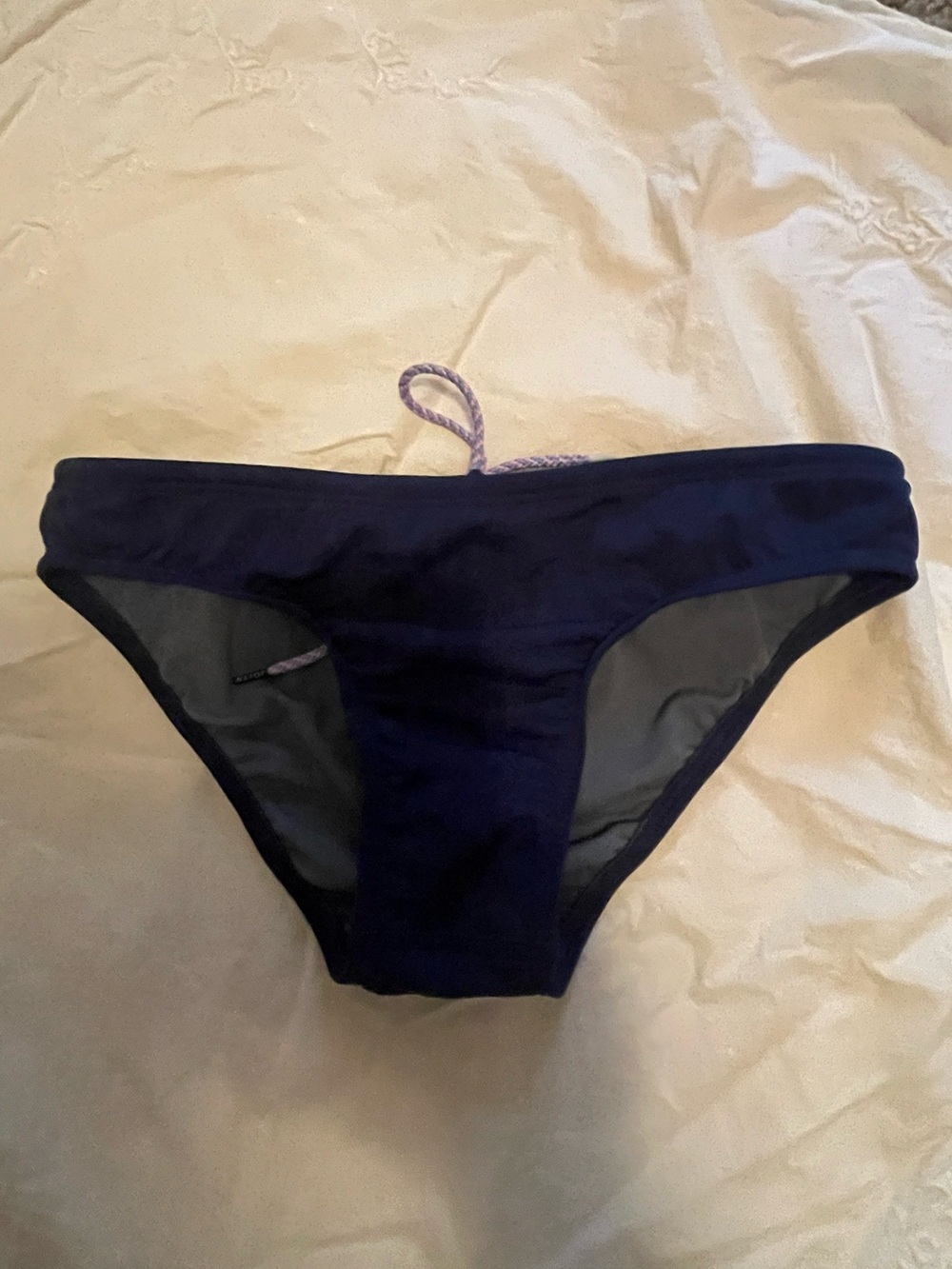 Jolyn Clothing Deep Navy Bikini Bottom with Rope Accent